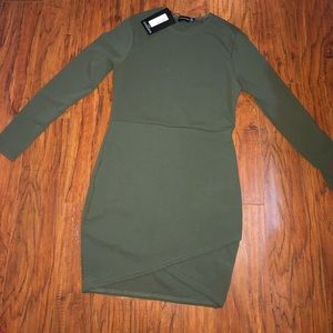 Long Sleeve Wrap Dress 16 NWT Pretty Little Thing